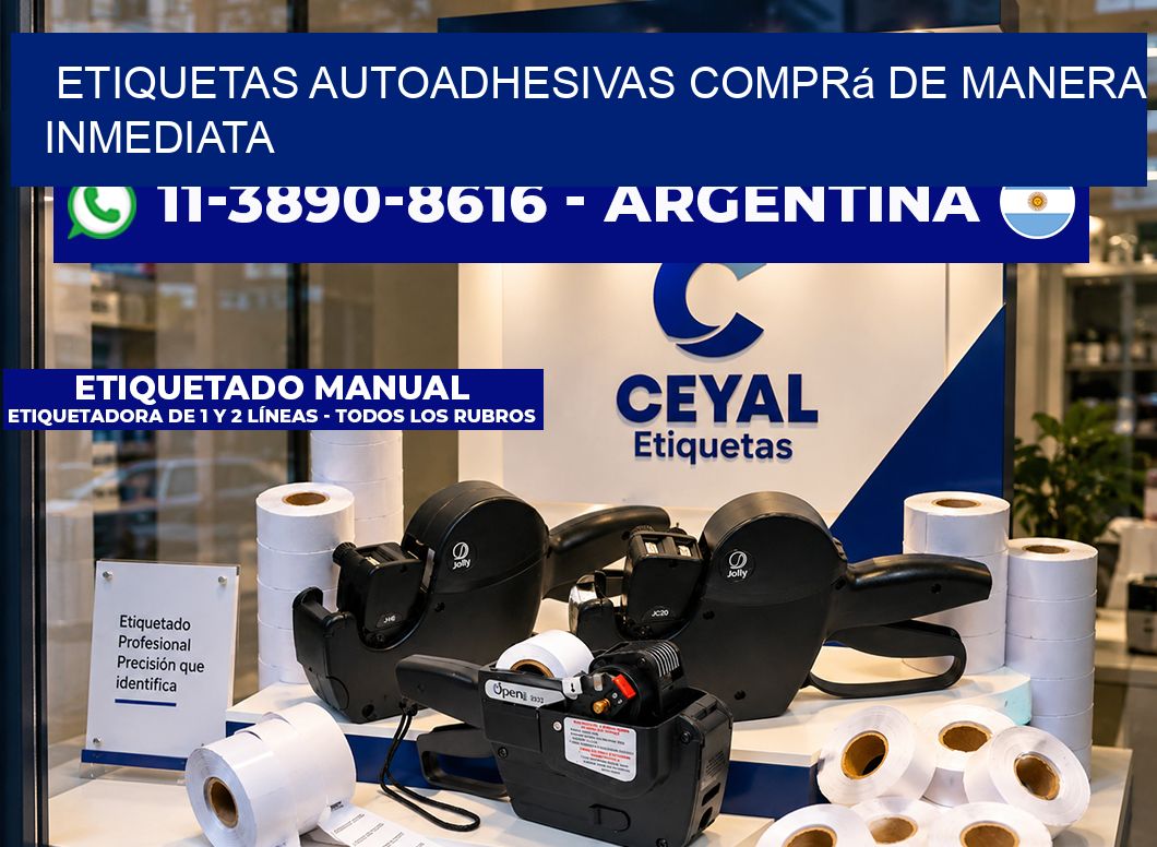 ETIQUETAS AUTOADHESIVAS Comprá de manera inmediata
