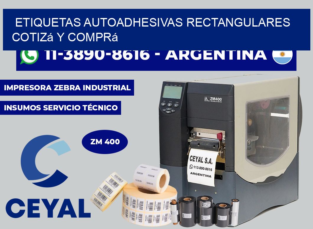 ETIQUETAS AUTOADHESIVAS RECTANGULARES Cotizá y comprá