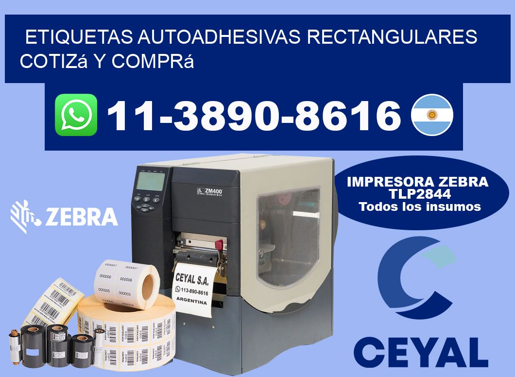 ETIQUETAS AUTOADHESIVAS RECTANGULARES Cotizá y comprá