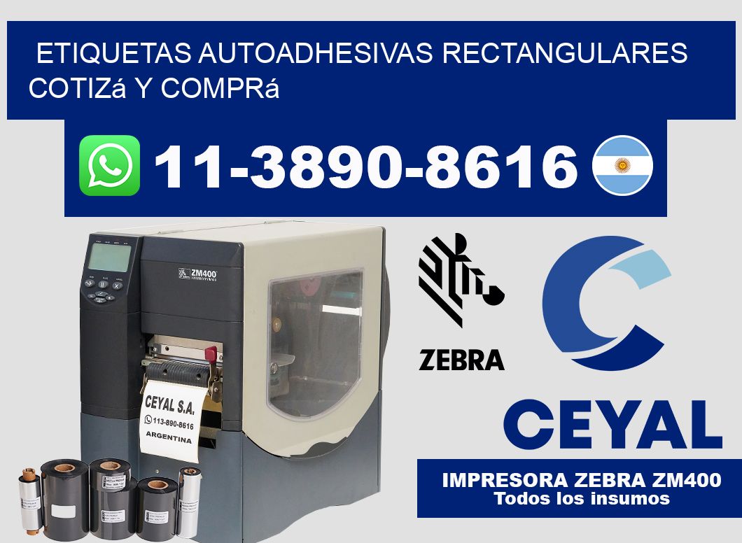 ETIQUETAS AUTOADHESIVAS RECTANGULARES Cotizá y comprá