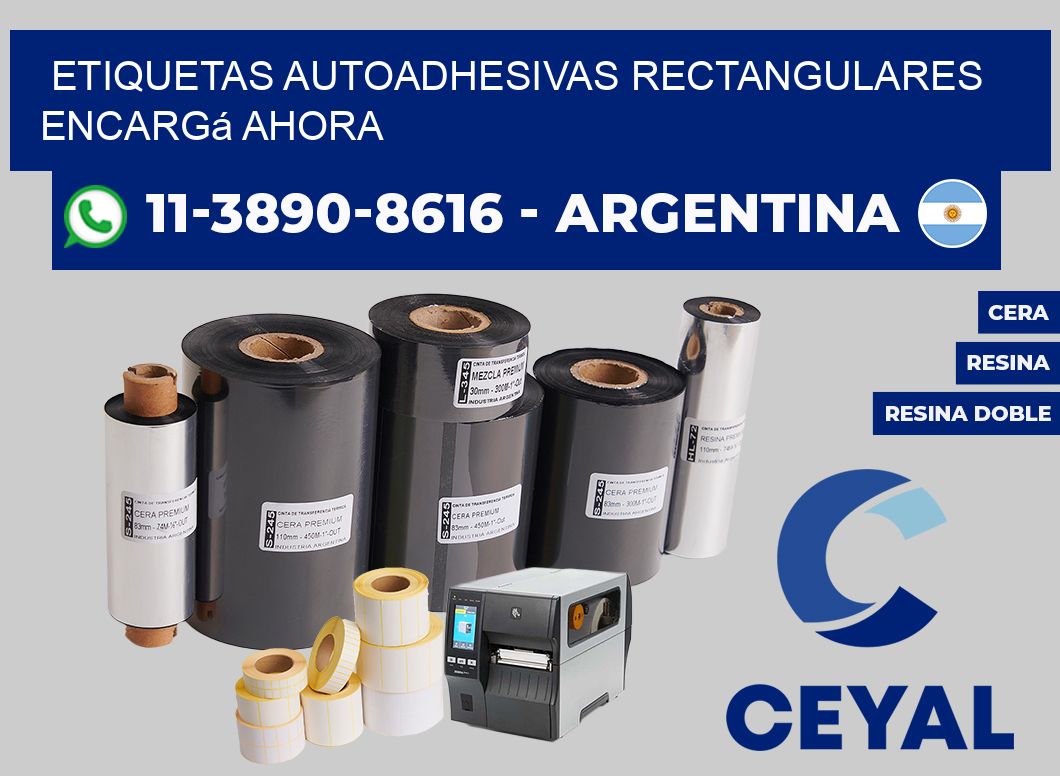 ETIQUETAS AUTOADHESIVAS RECTANGULARES Encargá ahora