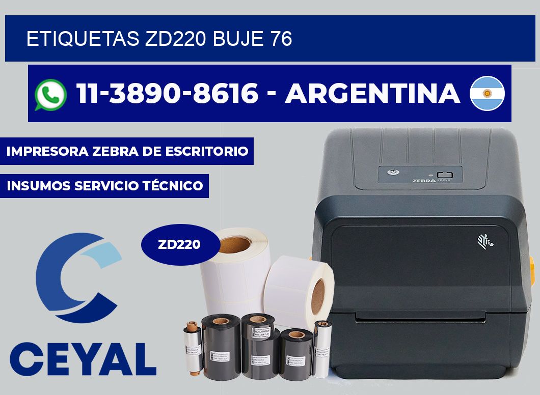ETIQUETAS ZD220 Buje 76