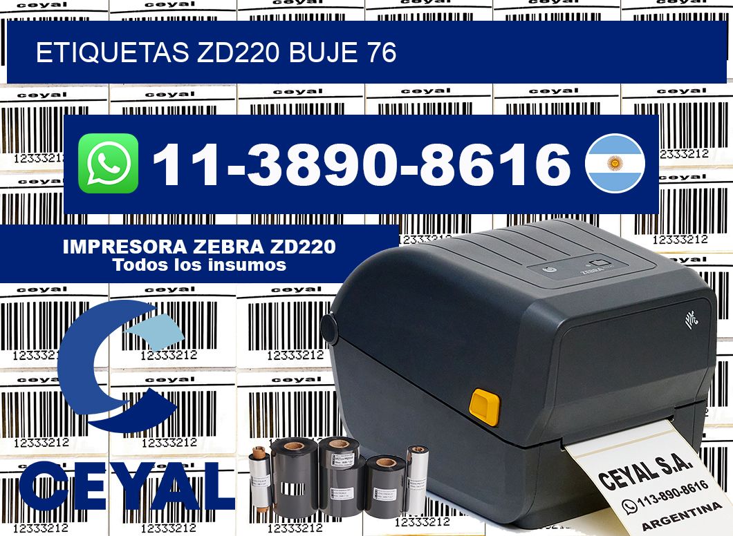 ETIQUETAS ZD220 Buje 76