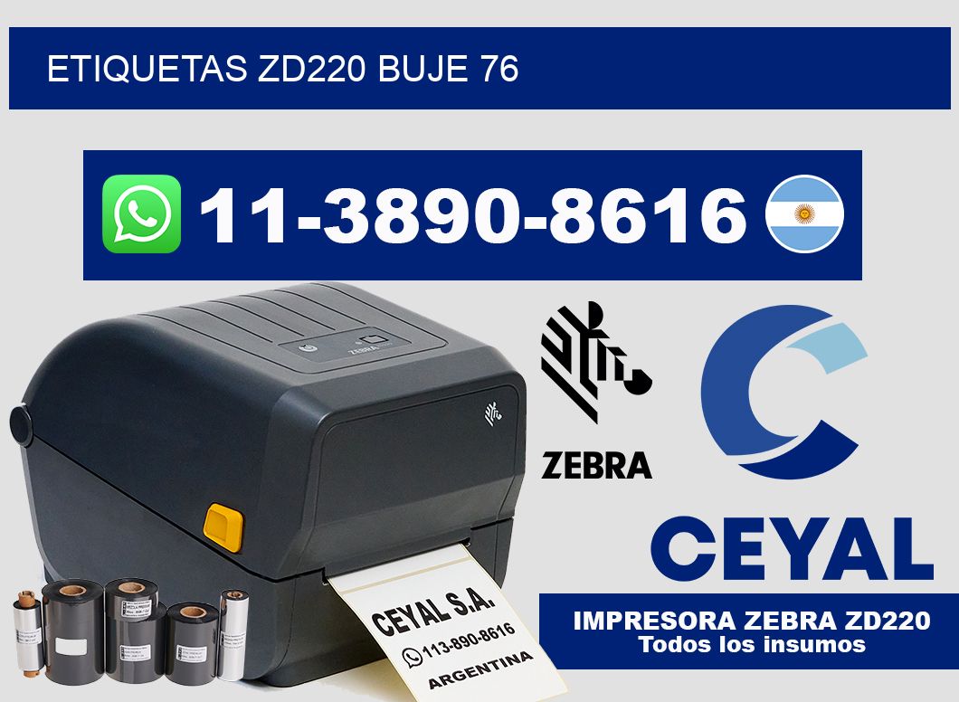ETIQUETAS ZD220 Buje 76