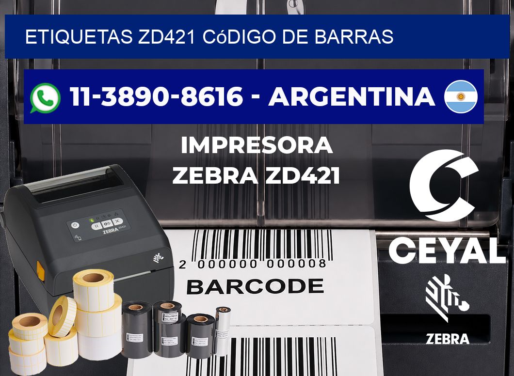 ETIQUETAS ZD421 Código de barras