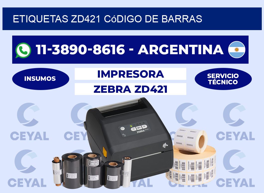ETIQUETAS ZD421 Código de barras