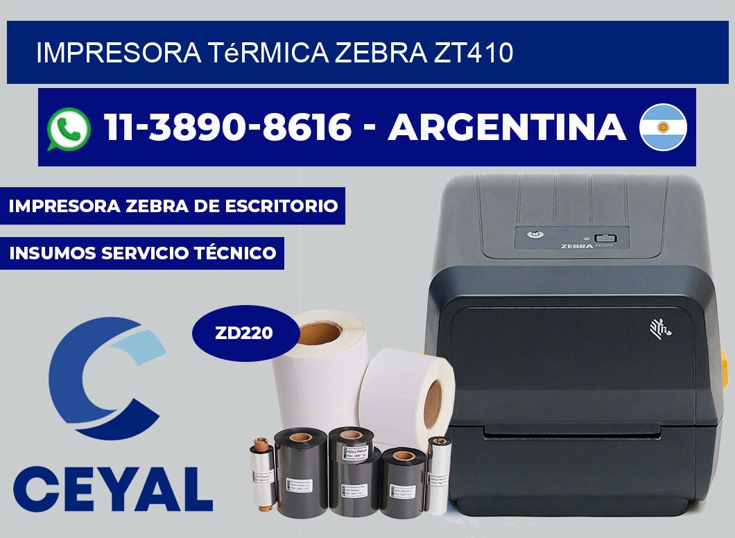 Impresora térmica Zebra zt410
