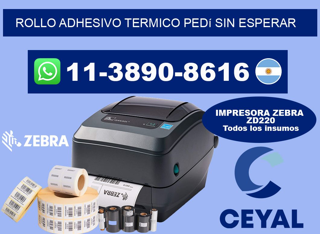 ROLLO ADHESIVO TERMICO Pedí sin esperar