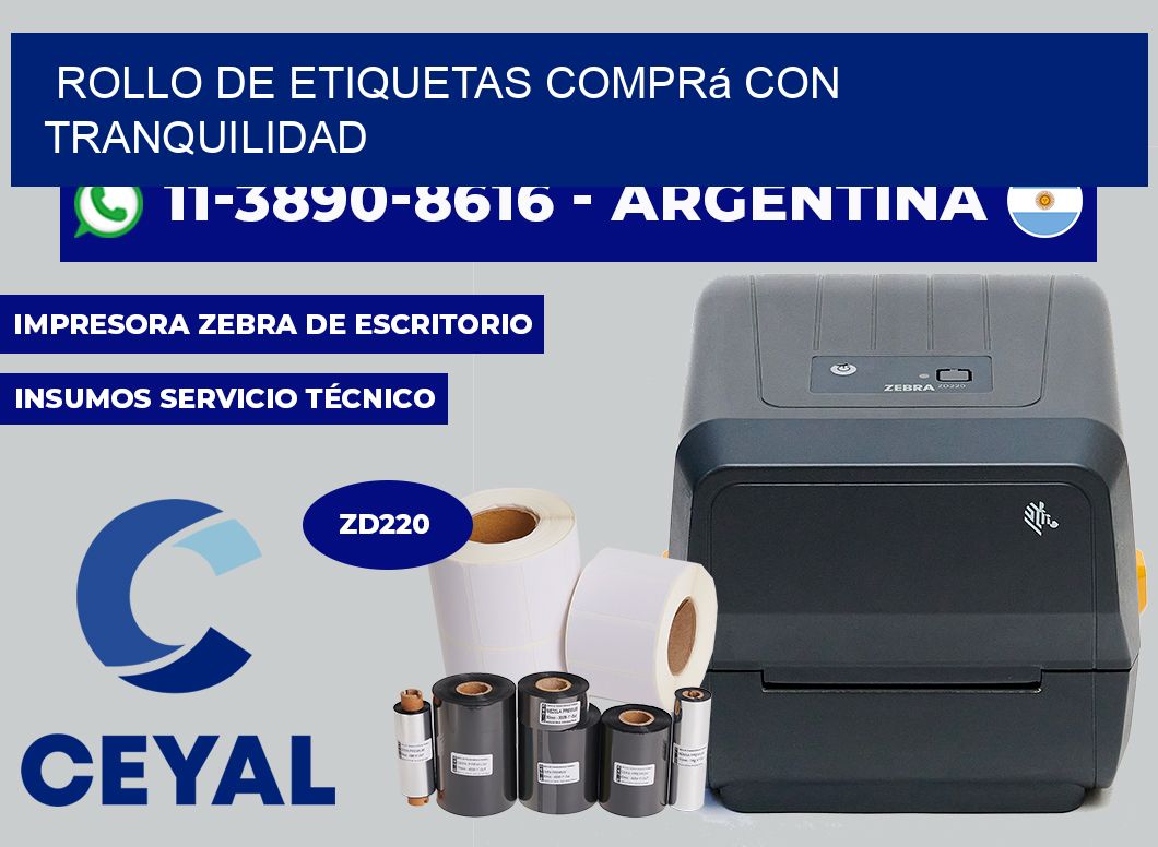 ROLLO DE ETIQUETAS Comprá con tranquilidad