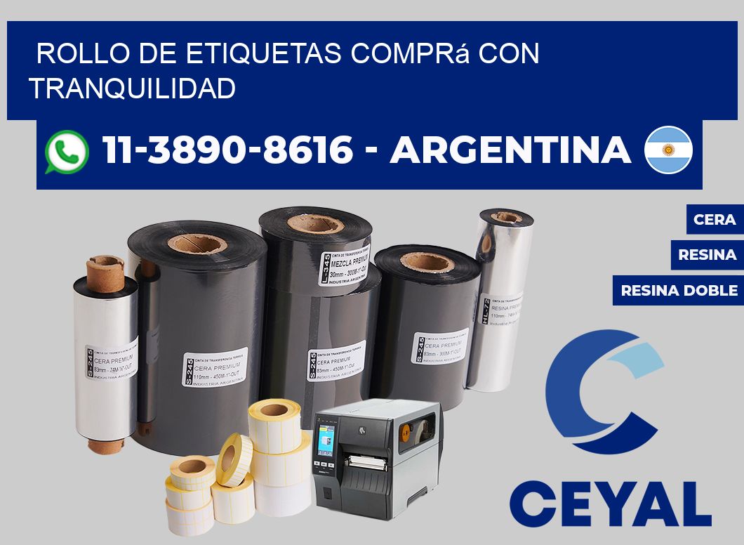 ROLLO DE ETIQUETAS Comprá con tranquilidad