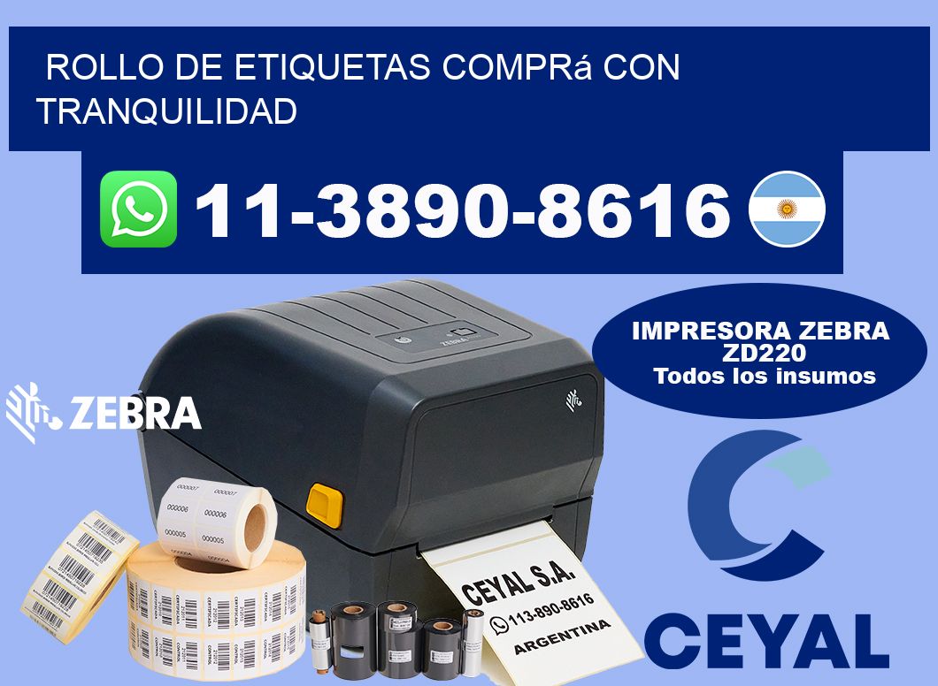 ROLLO DE ETIQUETAS Comprá con tranquilidad