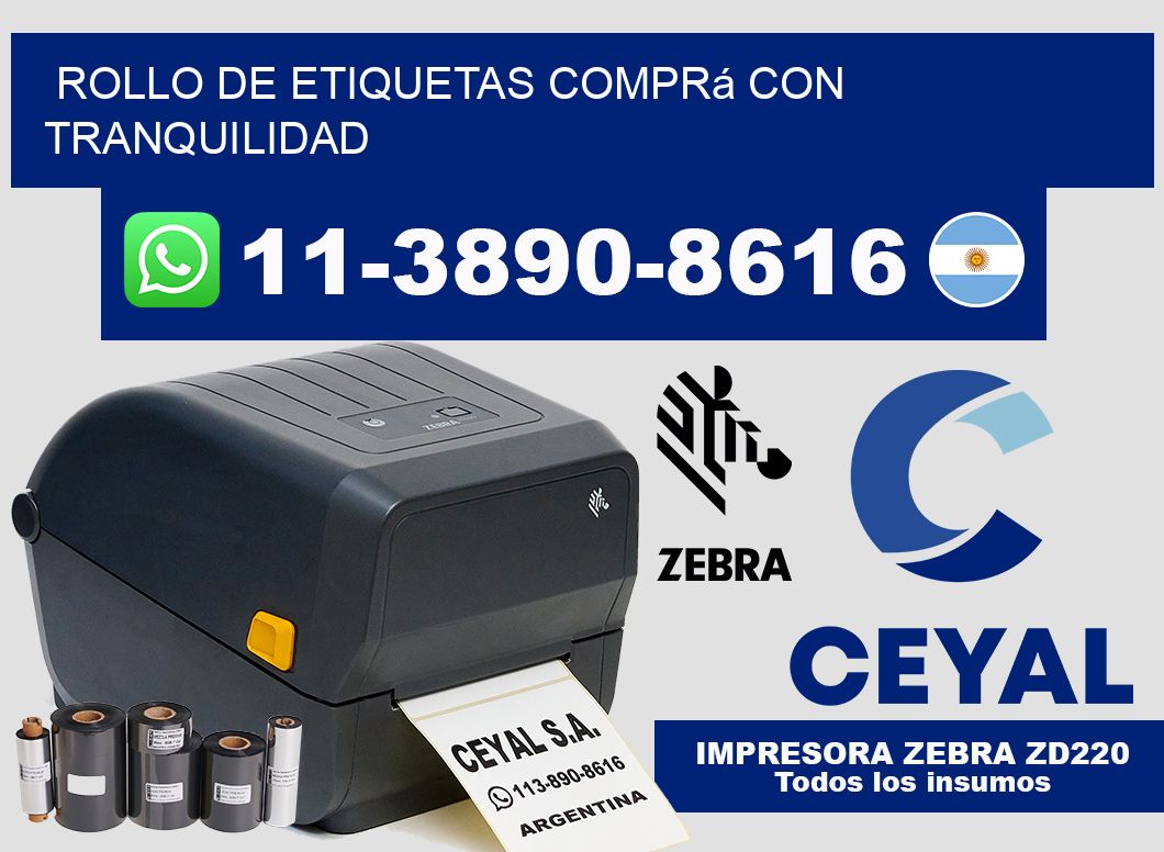 ROLLO DE ETIQUETAS Comprá con tranquilidad