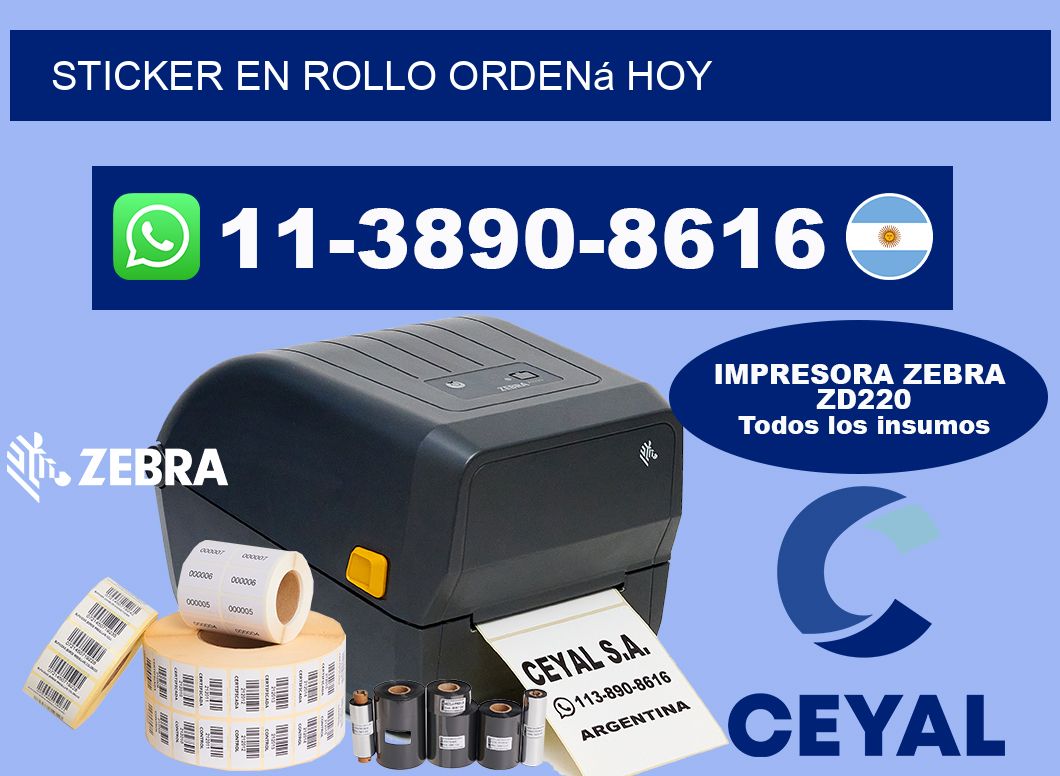 STICKER EN ROLLO Ordená hoy