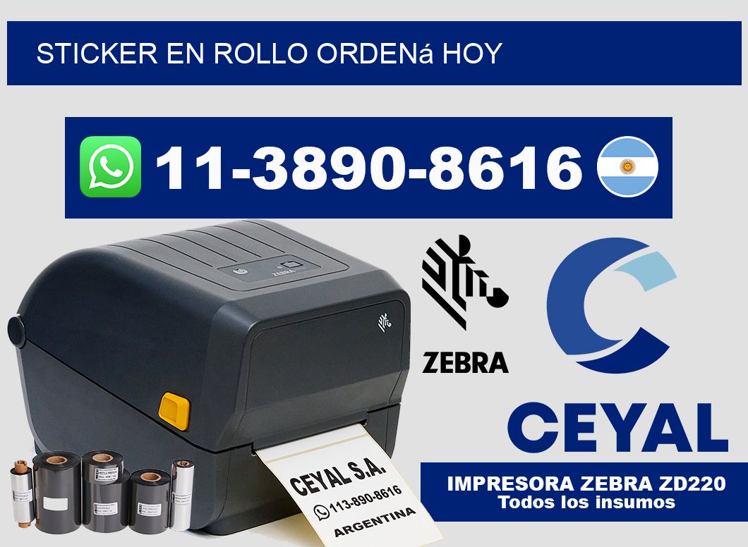STICKER EN ROLLO Ordená hoy