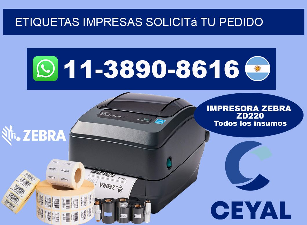 etiquetas impresas Solicitá tu pedido