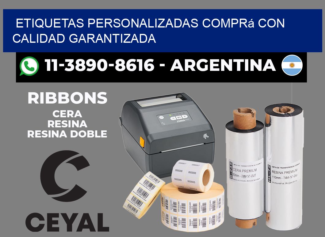 etiquetas personalizadas Comprá con calidad garantizada