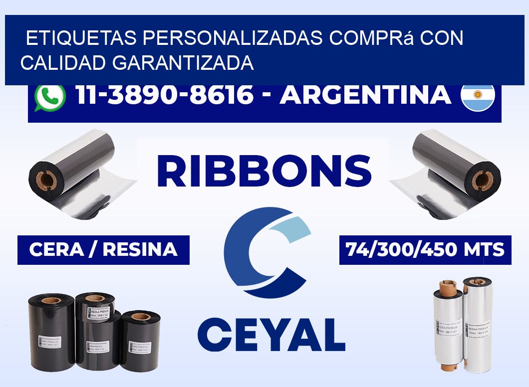 etiquetas personalizadas Comprá con calidad garantizada