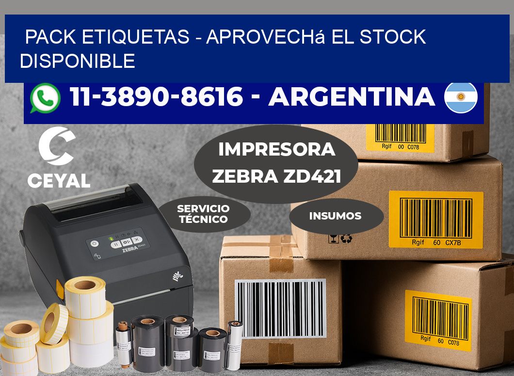 pack etiquetas – Aprovechá el stock disponible