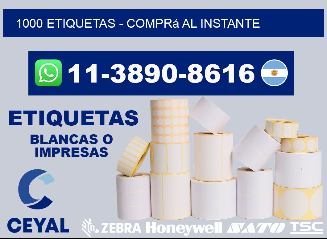 1000 ETIQUETAS - Comprá al instante