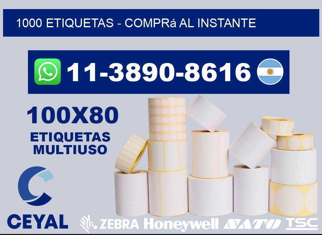 1000 ETIQUETAS - Comprá al instante