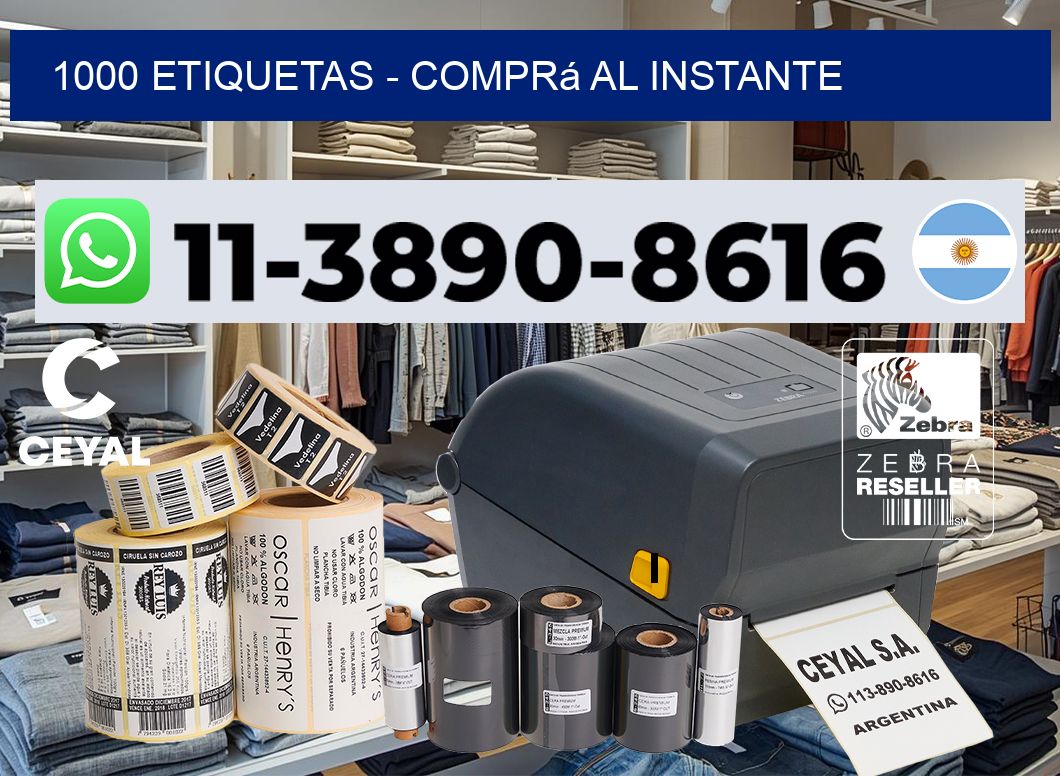 1000 ETIQUETAS - Comprá al instante