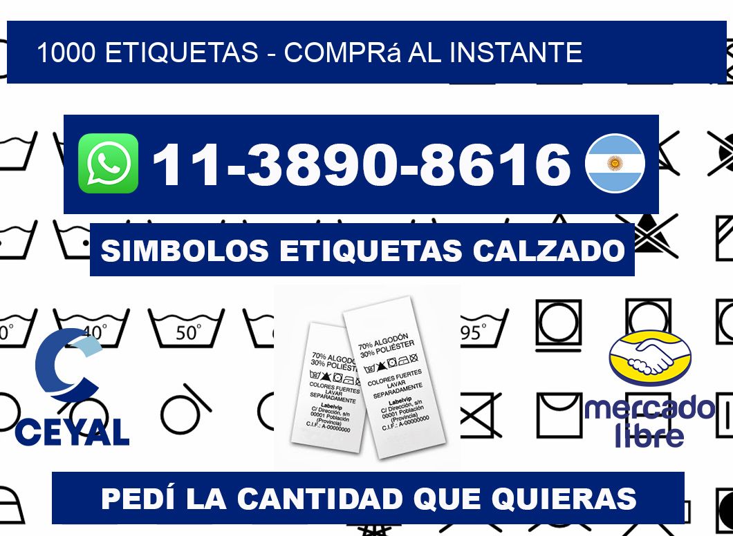 1000 ETIQUETAS - Comprá al instante