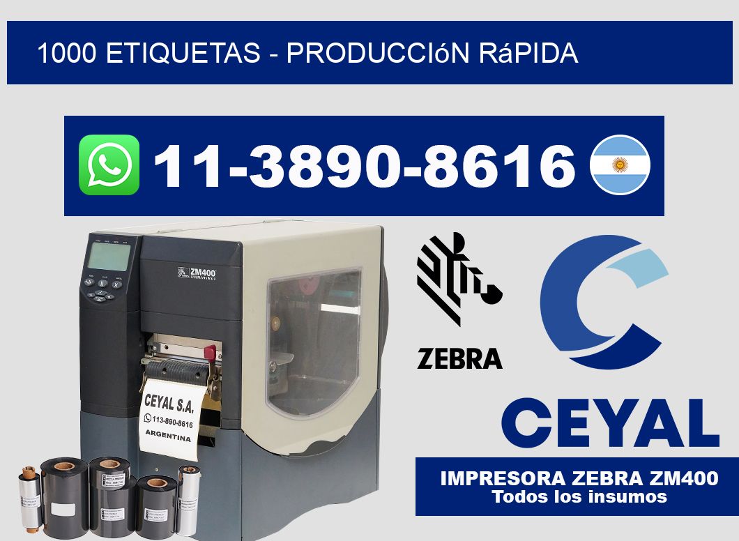 1000 ETIQUETAS - Producción rápida