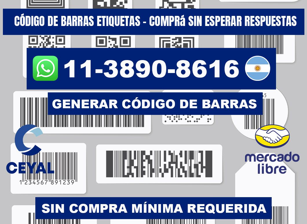 CÓDIGO DE BARRAS ETIQUETAS - Comprá sin esperar respuestas