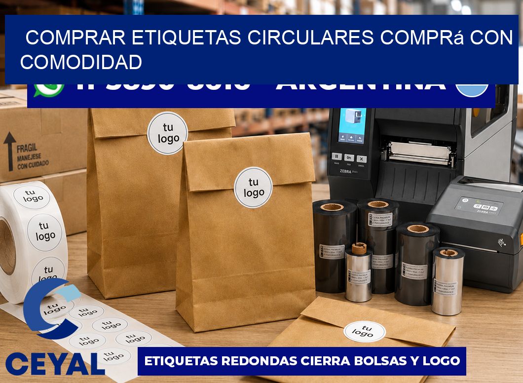COMPRAR ETIQUETAS CIRCULARES Comprá con comodidad