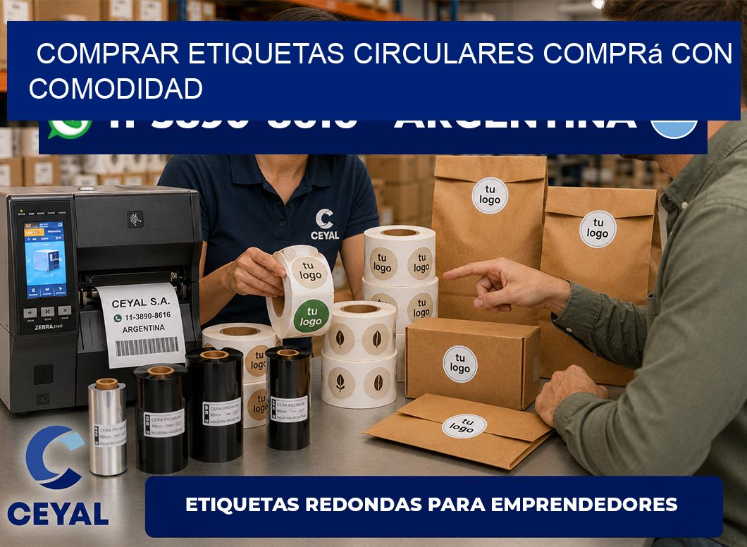 COMPRAR ETIQUETAS CIRCULARES Comprá con comodidad
