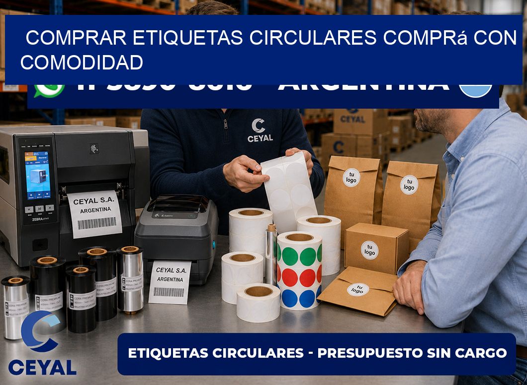 COMPRAR ETIQUETAS CIRCULARES Comprá con comodidad