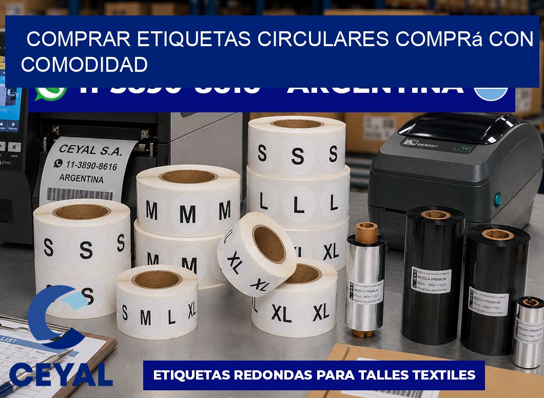COMPRAR ETIQUETAS CIRCULARES Comprá con comodidad
