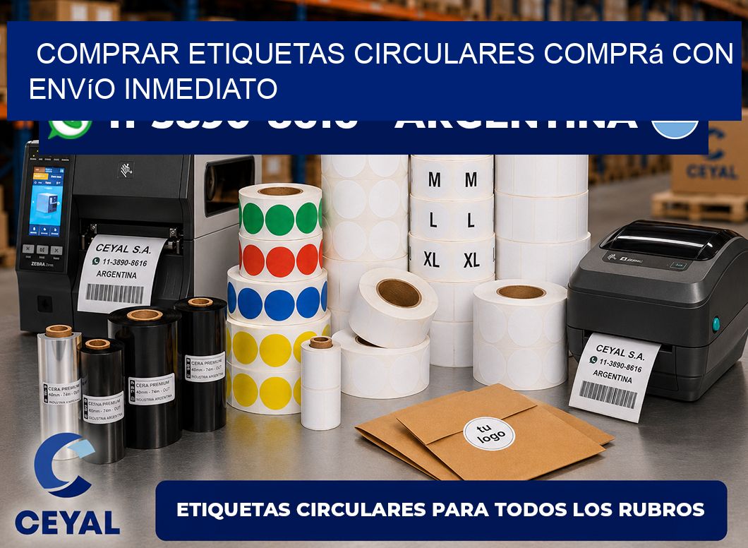 COMPRAR ETIQUETAS CIRCULARES Comprá con envío inmediato