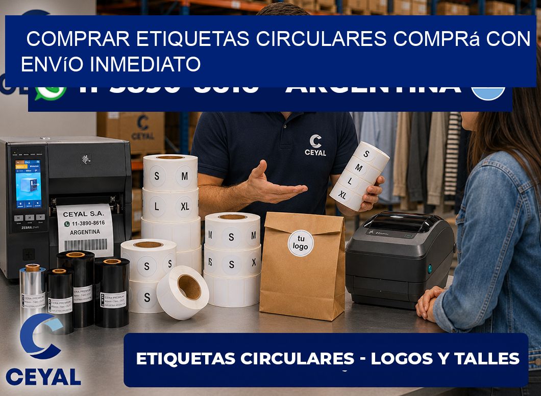COMPRAR ETIQUETAS CIRCULARES Comprá con envío inmediato
