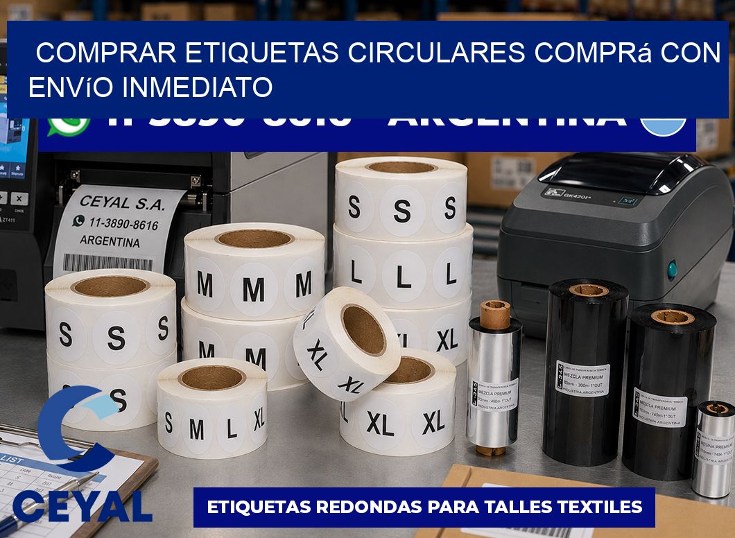 COMPRAR ETIQUETAS CIRCULARES Comprá con envío inmediato