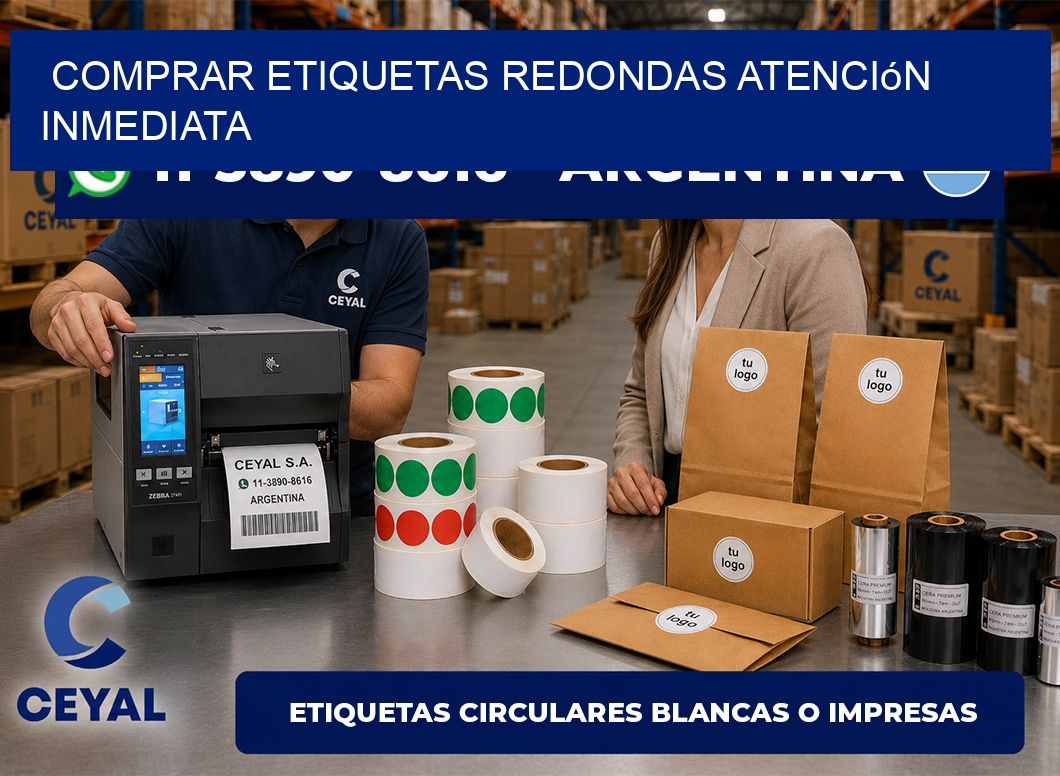 COMPRAR ETIQUETAS REDONDAS Atención inmediata