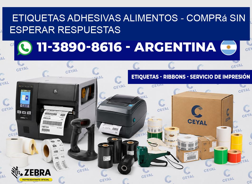 ETIQUETAS ADHESIVAS ALIMENTOS - Comprá sin esperar respuestas