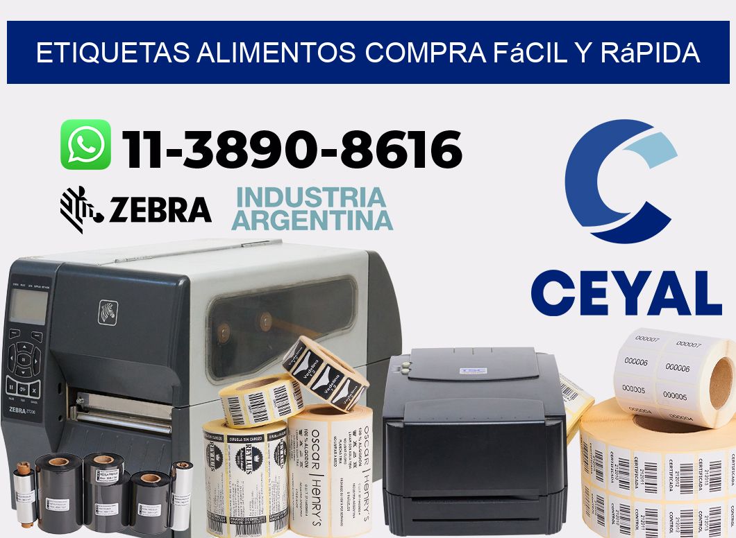 ETIQUETAS ALIMENTOS Compra fácil y rápida