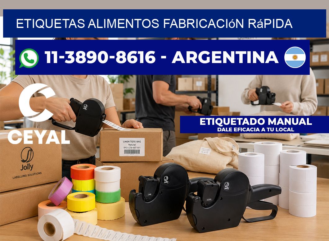 ETIQUETAS ALIMENTOS Fabricación rápida