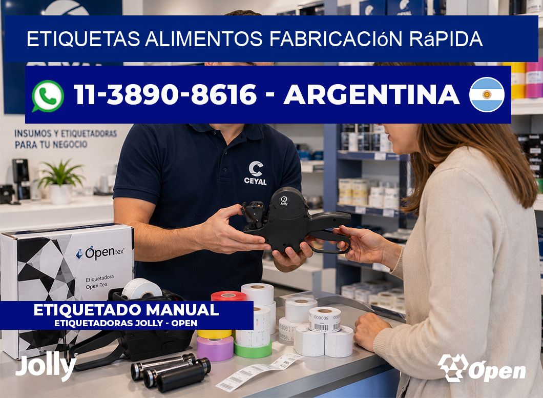 ETIQUETAS ALIMENTOS Fabricación rápida
