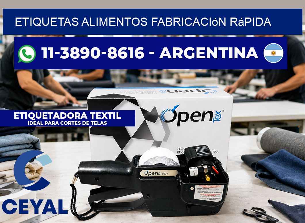 ETIQUETAS ALIMENTOS Fabricación rápida