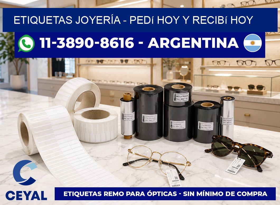 ETIQUETAS JOYERÍA - Pedí hoy y recibí hoy