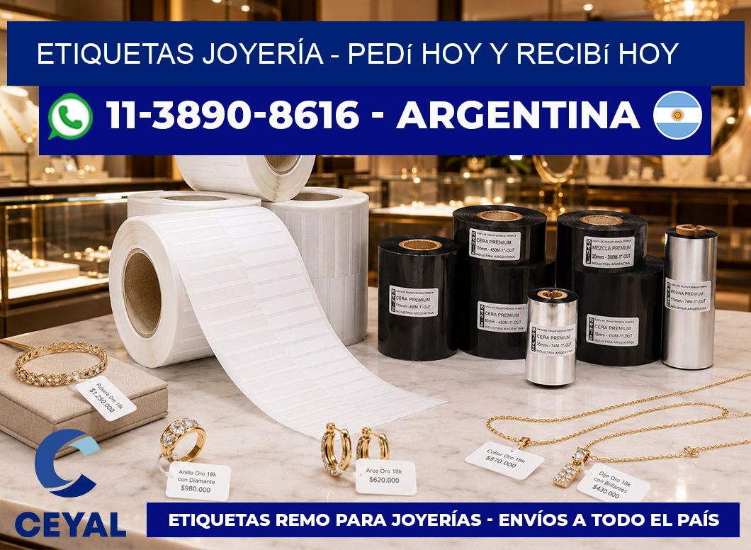 ETIQUETAS JOYERÍA - Pedí hoy y recibí hoy