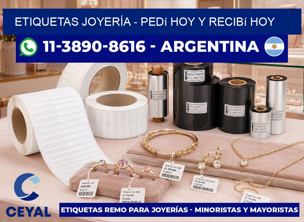 ETIQUETAS JOYERÍA – Pedí hoy y recibí hoy