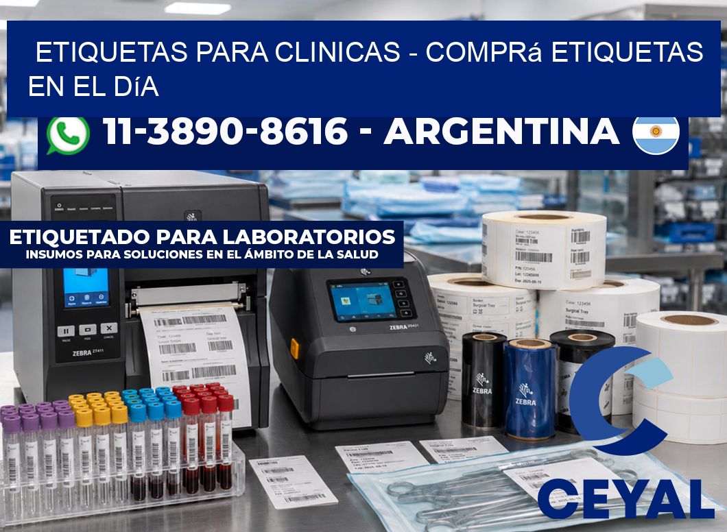 ETIQUETAS PARA CLINICAS - Comprá etiquetas en el día