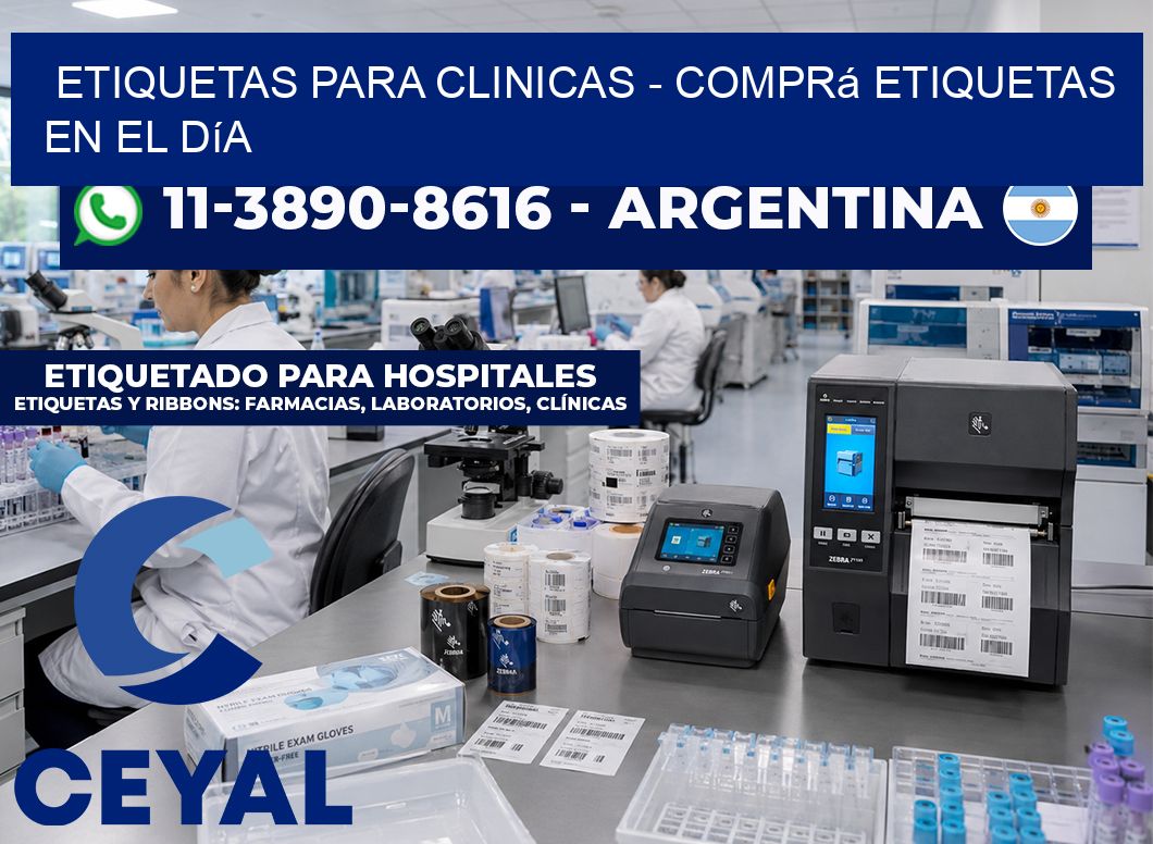 ETIQUETAS PARA CLINICAS - Comprá etiquetas en el día