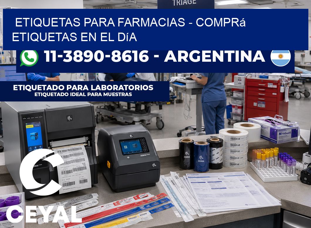ETIQUETAS PARA FARMACIAS - Comprá etiquetas en el día