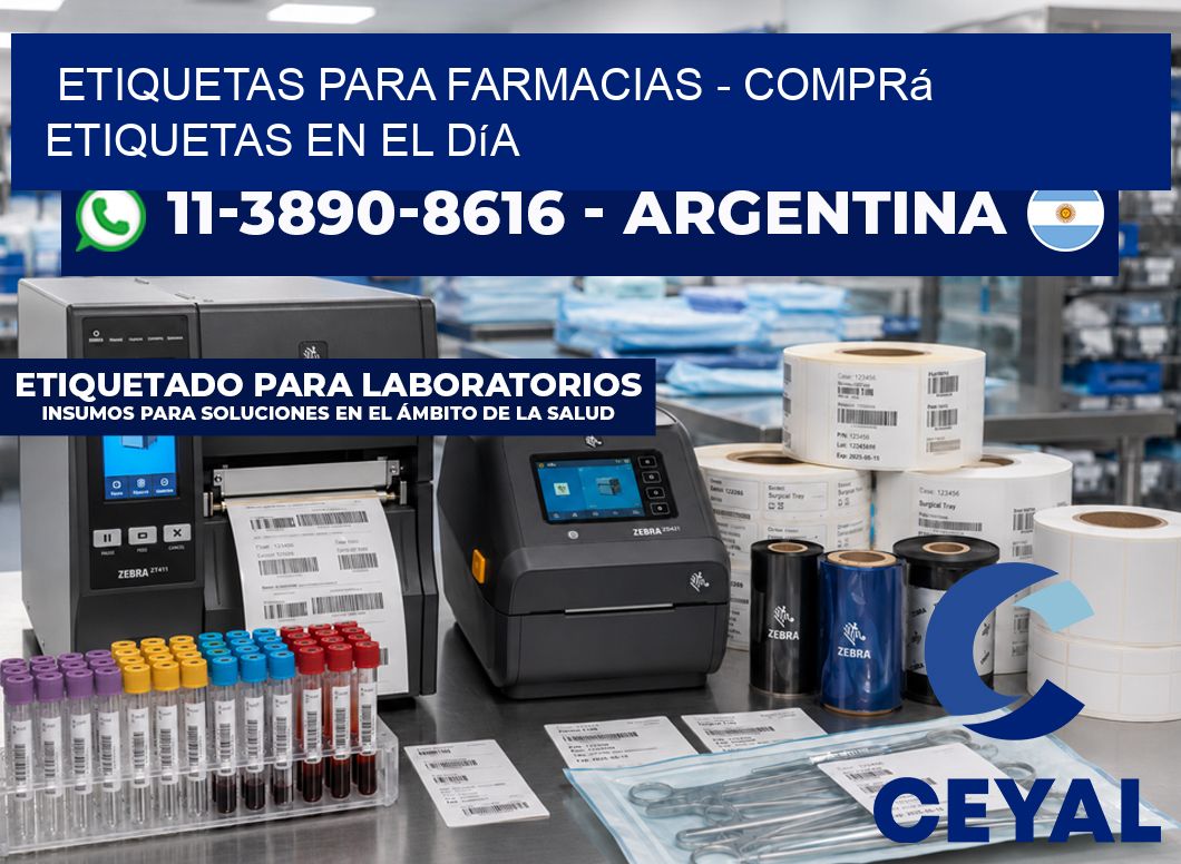 ETIQUETAS PARA FARMACIAS - Comprá etiquetas en el día