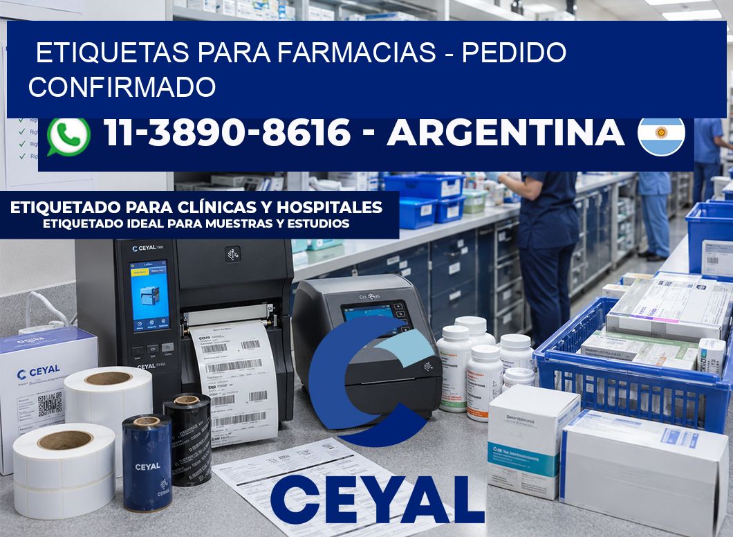 ETIQUETAS PARA FARMACIAS - Pedido confirmado