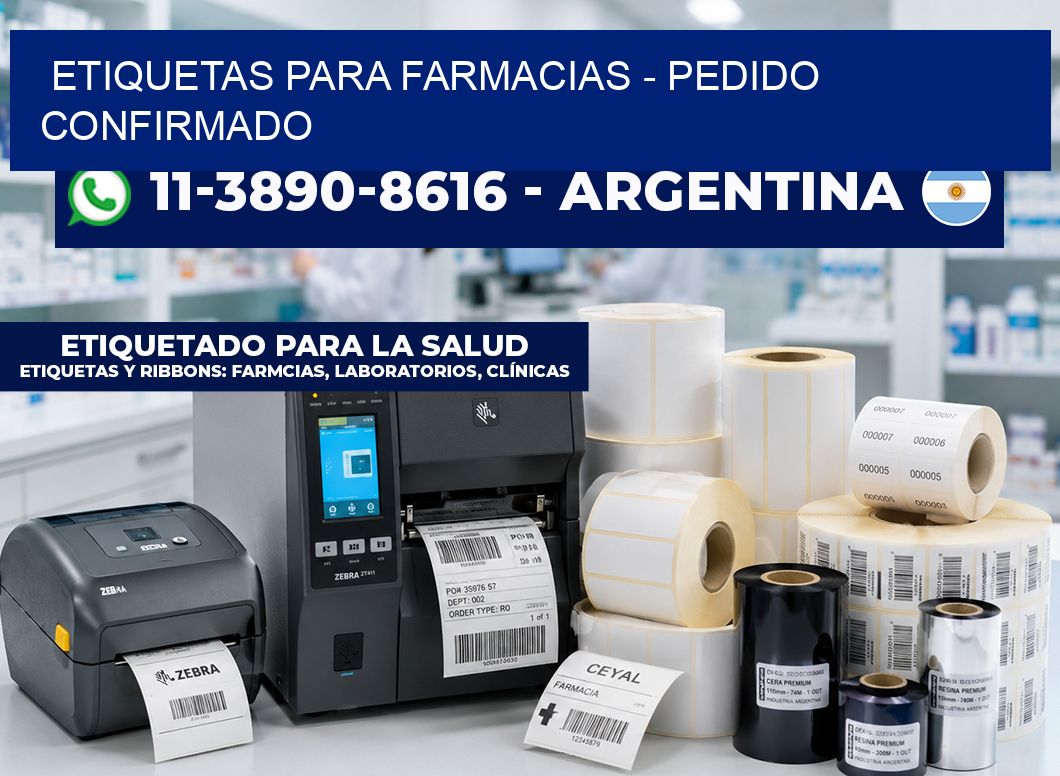 ETIQUETAS PARA FARMACIAS - Pedido confirmado